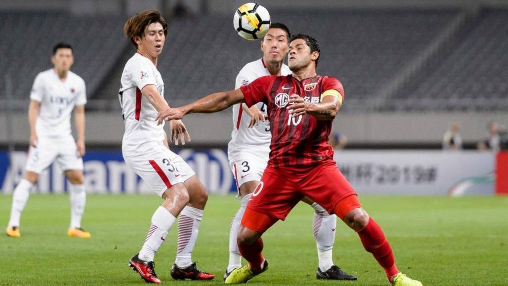 Hulk found the net for Shanghai against the Antlers. AFP