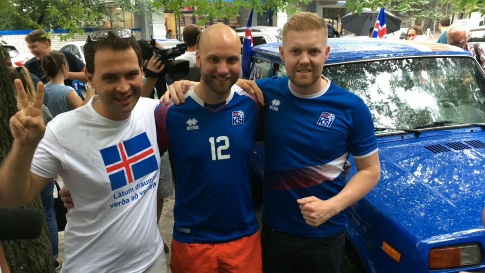 These Iceland fans made a daring trip. GOAL