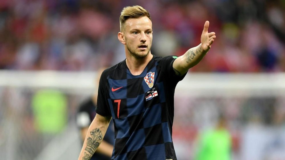 Ivan Rakitic durante un partido con Croacia en el Mundial de 2018