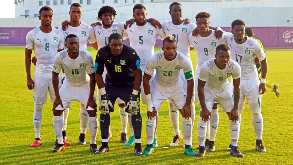 Ivory Coast pose for a pre-game photo. Goal