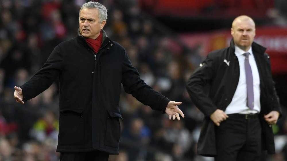 Mourinho was frustrated that United only managed to score twice against Burnley. GOAL