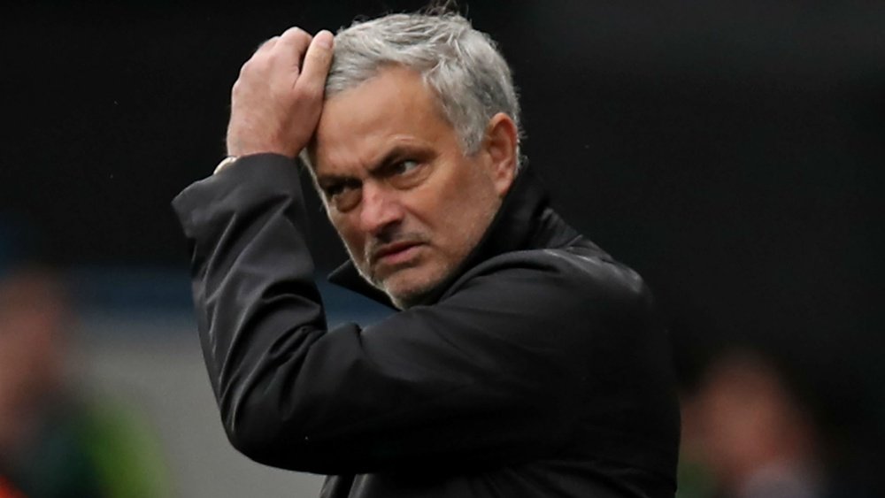 Jose Mourinho lors de Manchester United-Huddersfield. GOAL