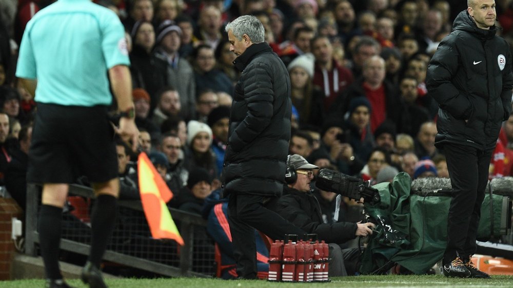 Mourinho cuts a frustrated figure in United's 1-1 draw at home to West Ham. Goal