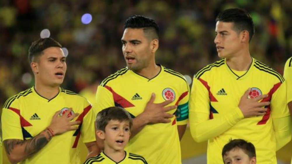 James, Quintero e Cuadrado: um trio que faz a Colômbia sonhar.Goal