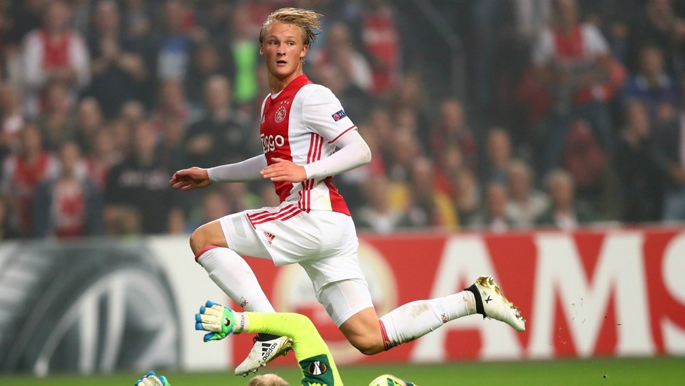 Dolberg will spend next season with Ajax. AFP