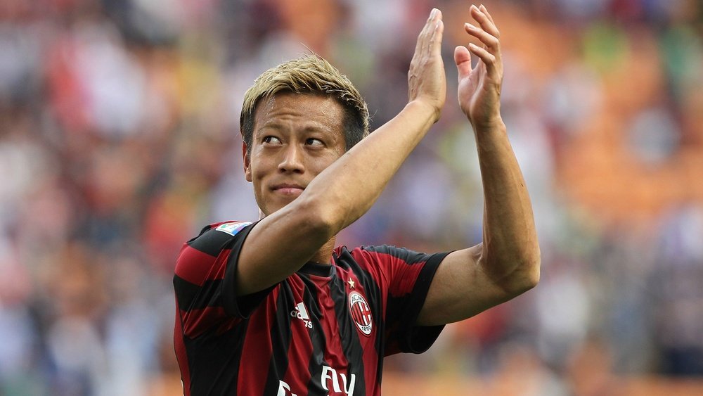 Keisuke Honda, lors d'un match de Serie A avec Milan. AFP