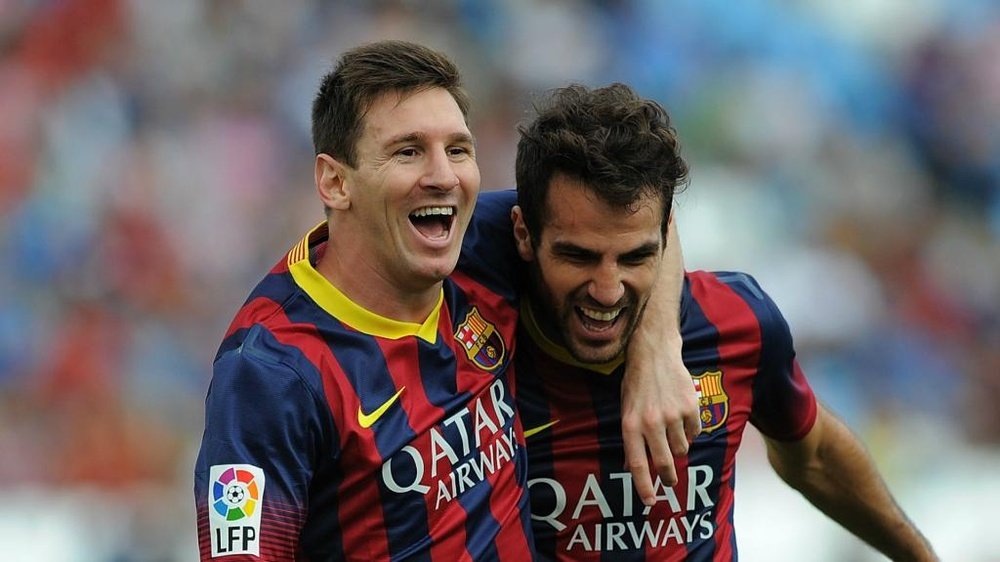 Fabregas encense Messi. Goal