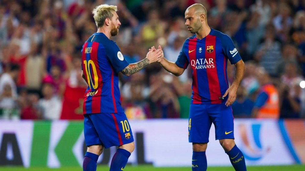 Messi paid tribute to Mascherano ahead of his move to the CSL. GOAL