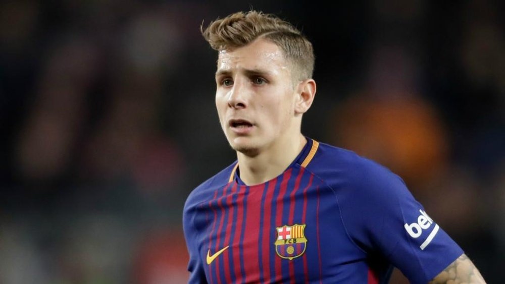 Lucas Digne is likely to join Everton after leaving the Barcelona camp to finalise a deal. AFP
