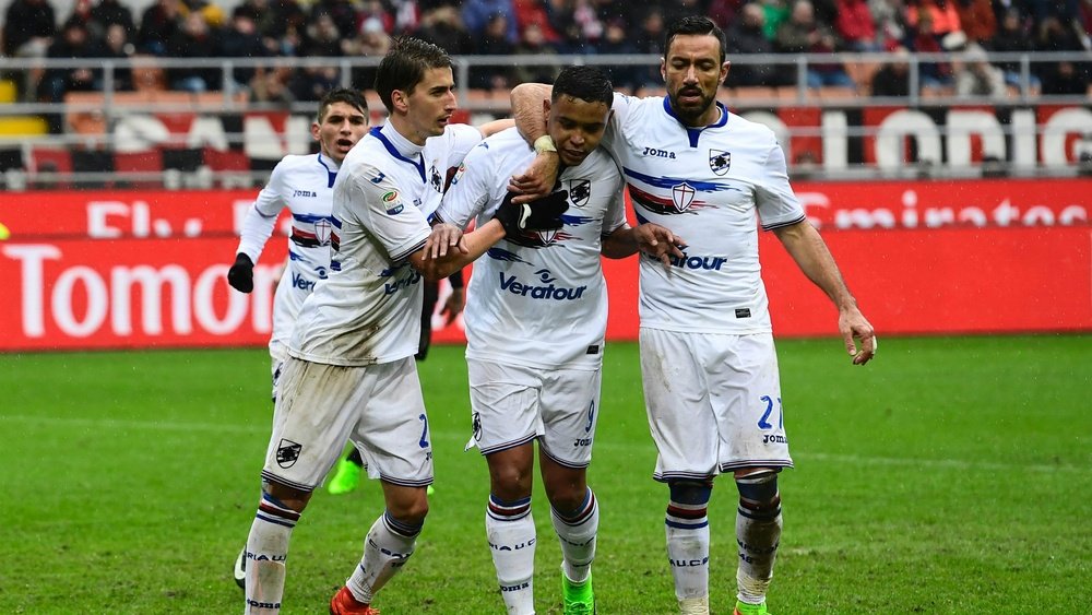Luis Muriel's penalty gave Sampdoria a 1-0 win over AC Milan.