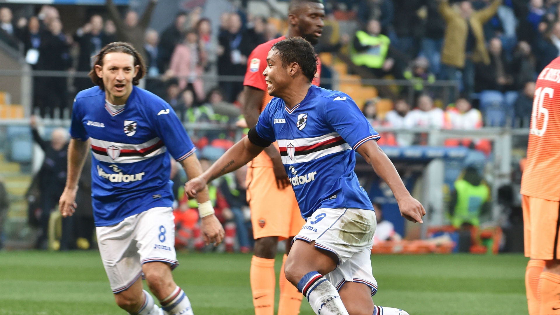 Influential Muriel dents Roma's title hopes in Samp win