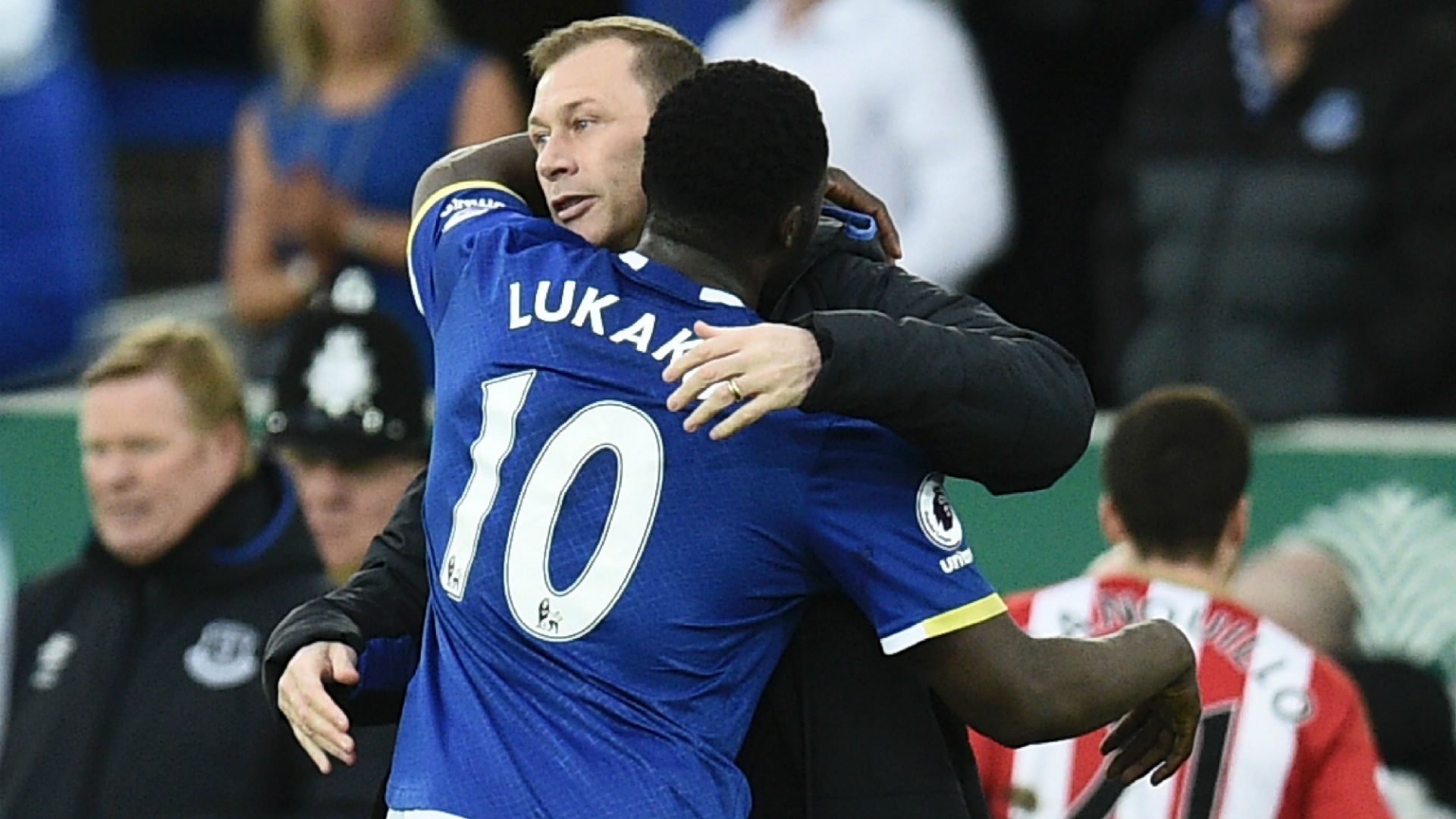 Lukaku becomes Everton's joint leading Premier League scorer. AFP