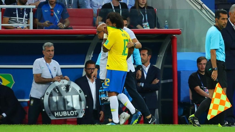 Marcelo limped off. GOAL