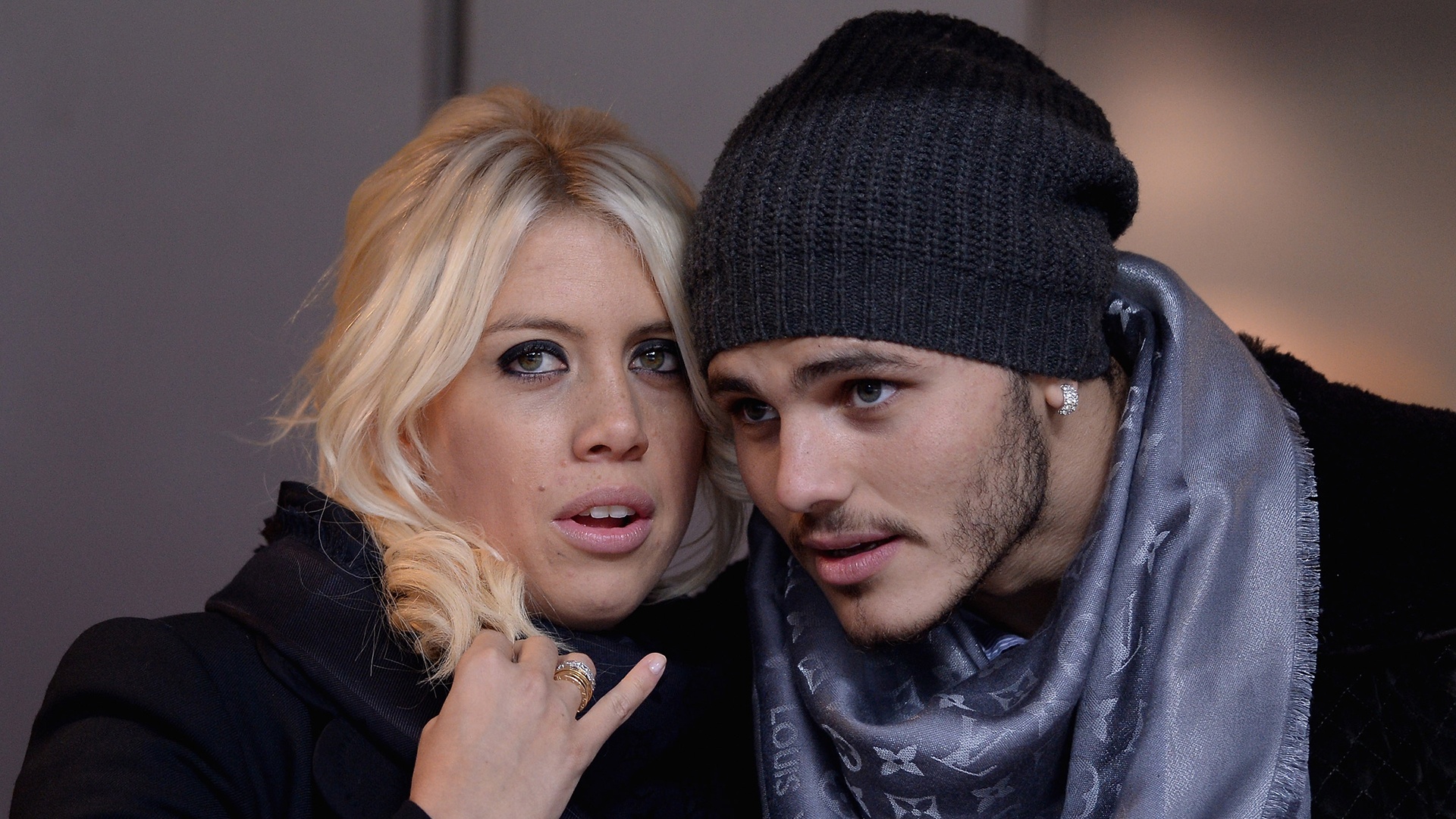L'attaquant de l'Inter Milan Mauro Icardi avec Wanda Nara. Goal