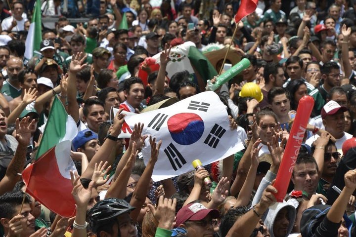 Après leur victoire contre l'Allemagne, les Sud-Coréens ont été fêtés en héros par le Mexique