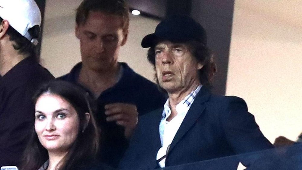 Mick Jagger torce por Inglaterra.Goal