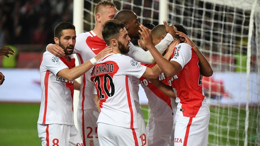 Les joueurs de Monaco lors du match de Ligue 1 contre Lille. Goal