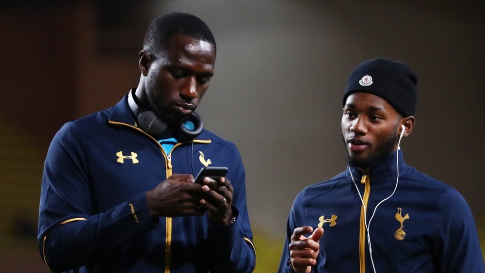 Moussa Sissoko, Georges-Kevin Nkoudou,  lors de son étape à Tottenham. AFP