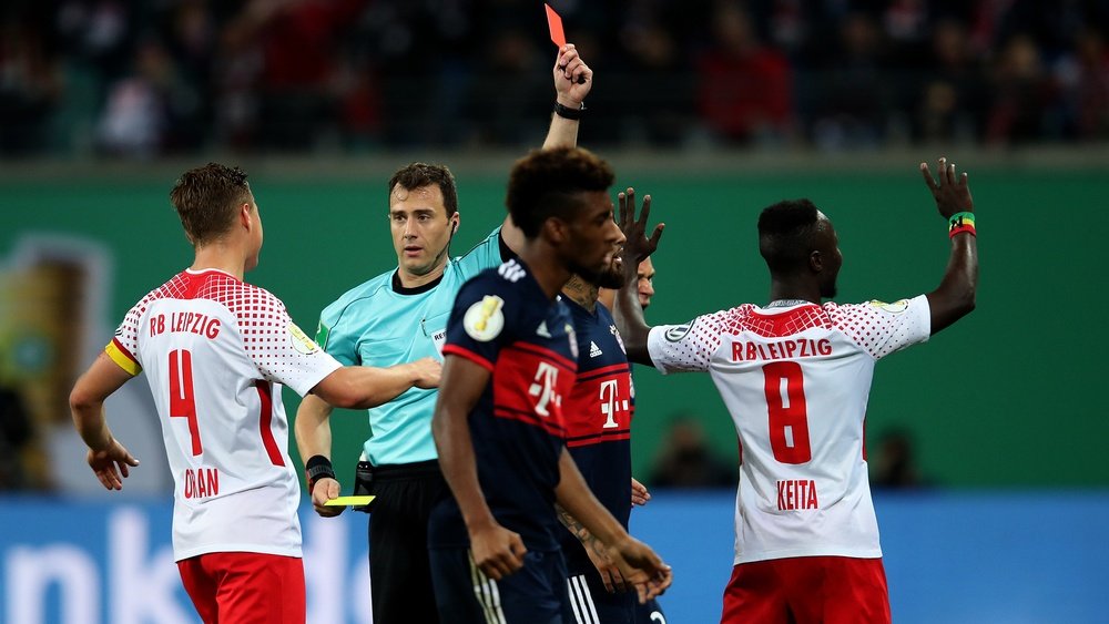 Keita red card unfair, says Hasenhuttl. Goal