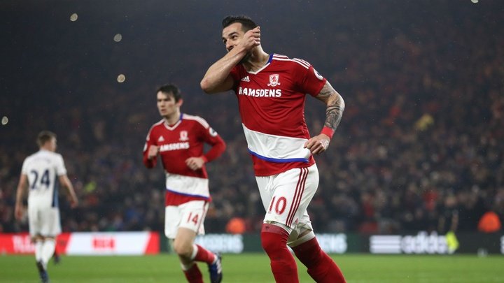 Middlesbrough 1 West Brom 1: Negredo earns point but winless run continues for Karanka's men