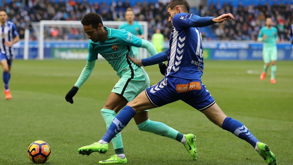 Neymar in action in Saturday's match. Goal