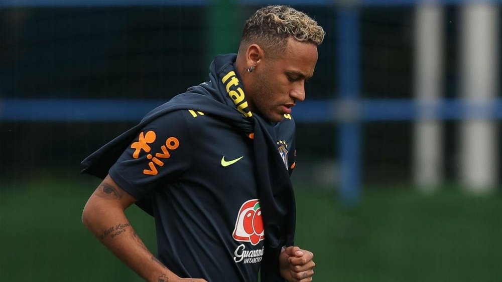 Neymar trained with his Brazil team-mates on Wednesday. GOAL