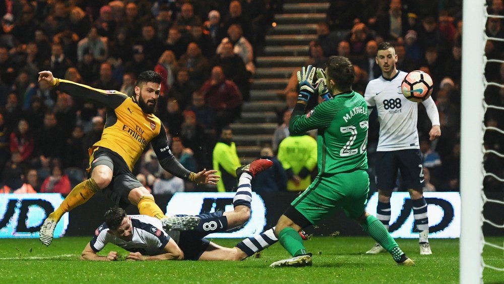Olivier Giroud Preston North End FC Arsenal FA Cup 07012017