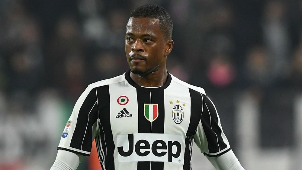 Patrice Evra is thinking about the next flight out of Turin. Goal