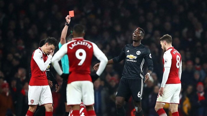 Sanctionné par un rouge, Pogba ratera le derby contre Manchester City