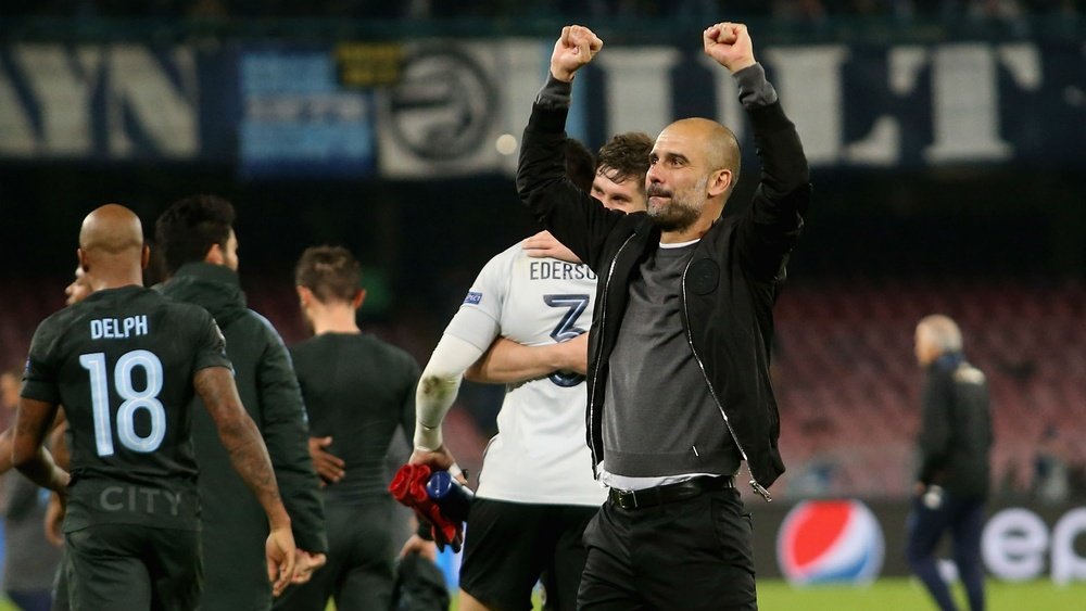 Guardiola said post-match that he is 'in love' with Napoli. GOAL