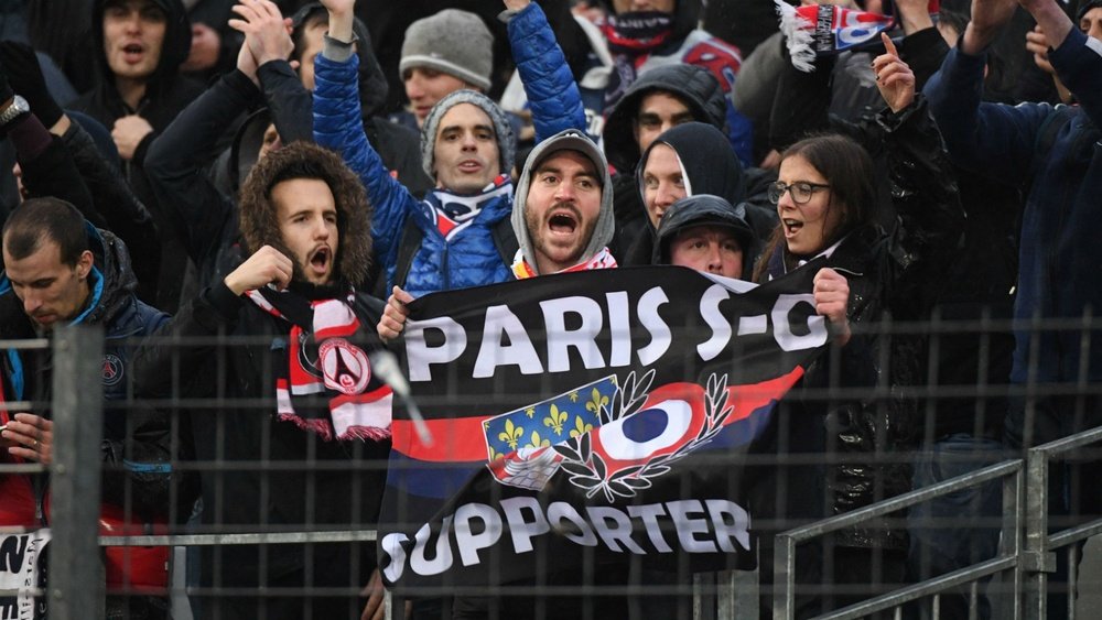 Les supporters du PSG, lors d'un match de Coupe de France contre Niort. AFP