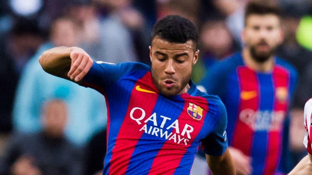 Rafinha in action with Barcelona. Goal