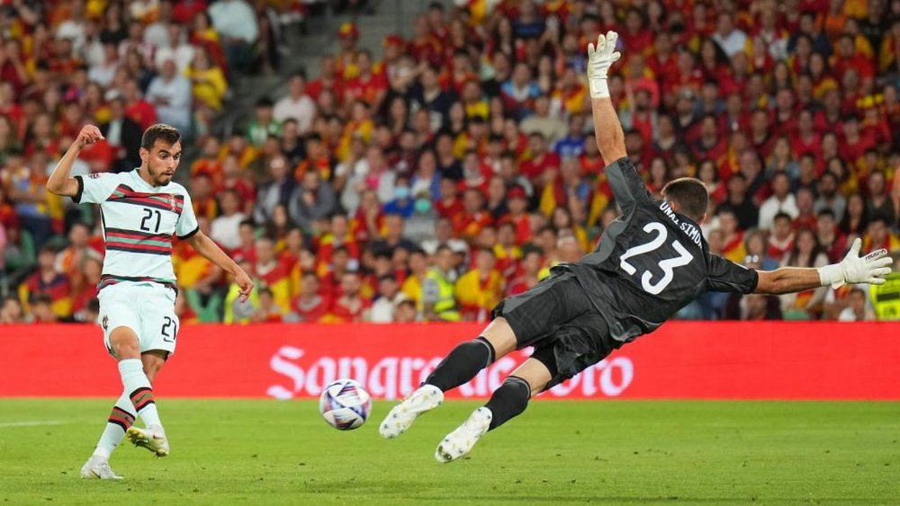 Horta marcó el gol del empate ante España en el Villamarín. EFE