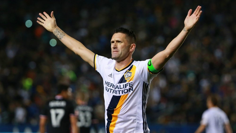Robbie Keane on the pitch. Goal