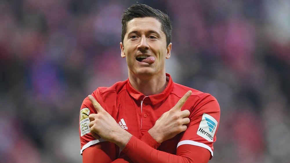 L'attaquant du Bayern Munich, Robert Lewandowski dans un match de Bundesliga. AFP
