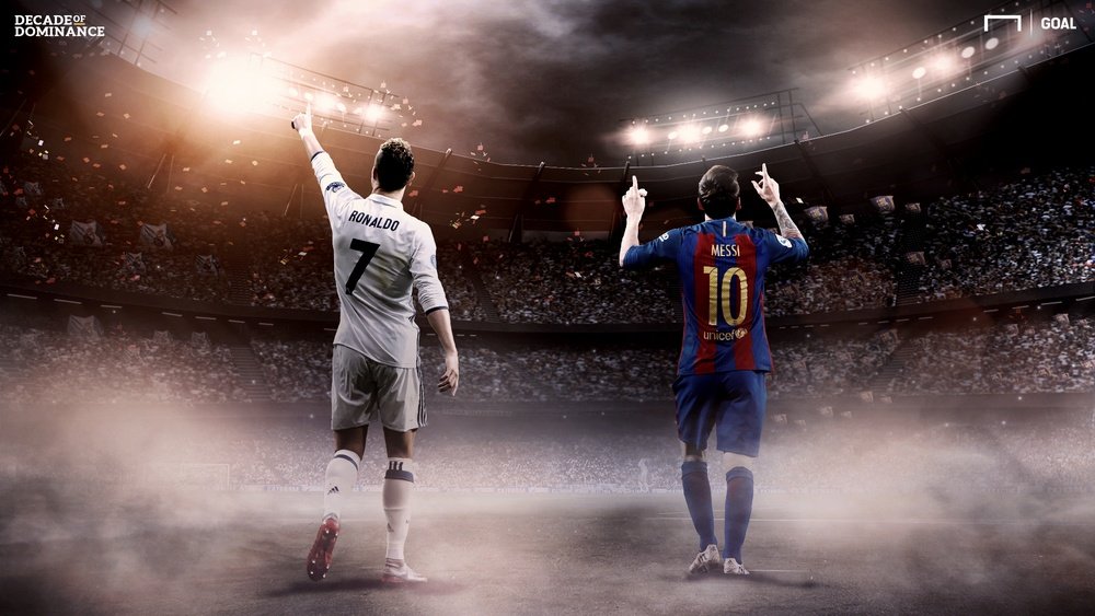 Image de Cristiano Ronaldo et Leo Messi. Goal