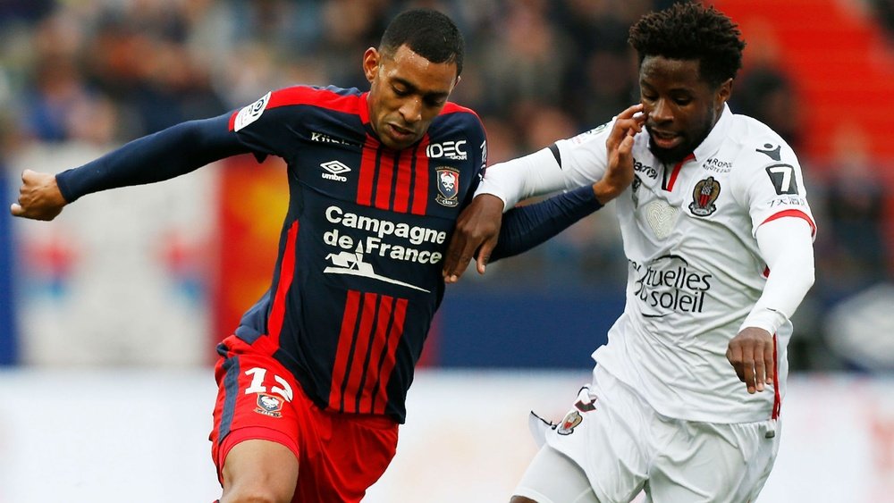 Ronny Rodelin et Adrien Tameze, Caen-Nice, Ligue 1. GOAL