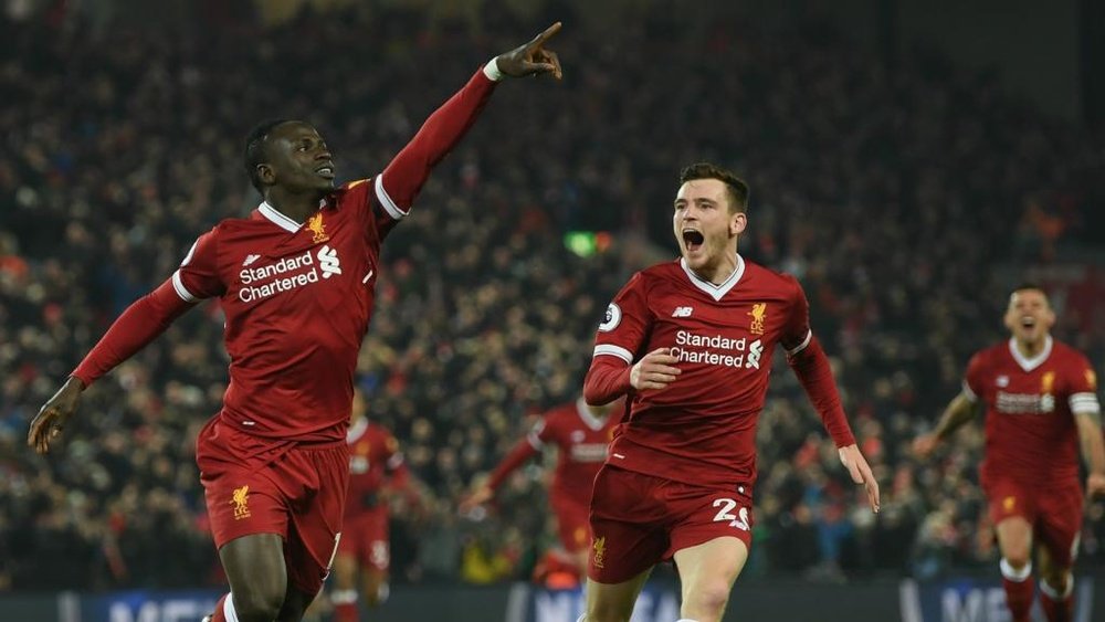 Sadio Mane netted when Liverpool beat City 4-3 at Anfield. GOAL