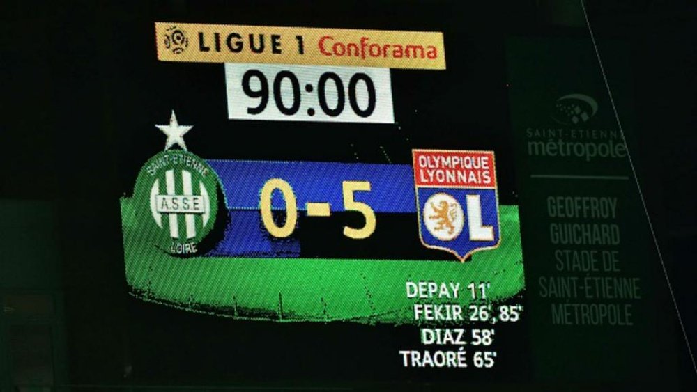 Le match aller avait été compliqué pour St Étienne. AFP