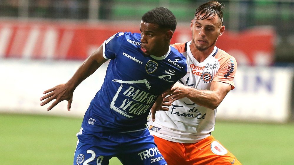 Samuel Grandsir et Ruben Aguilar, Troyes-Montpellier, Ligue 1. GOAL