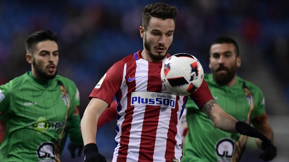 Saul in action for Atletico Madrid. Goal