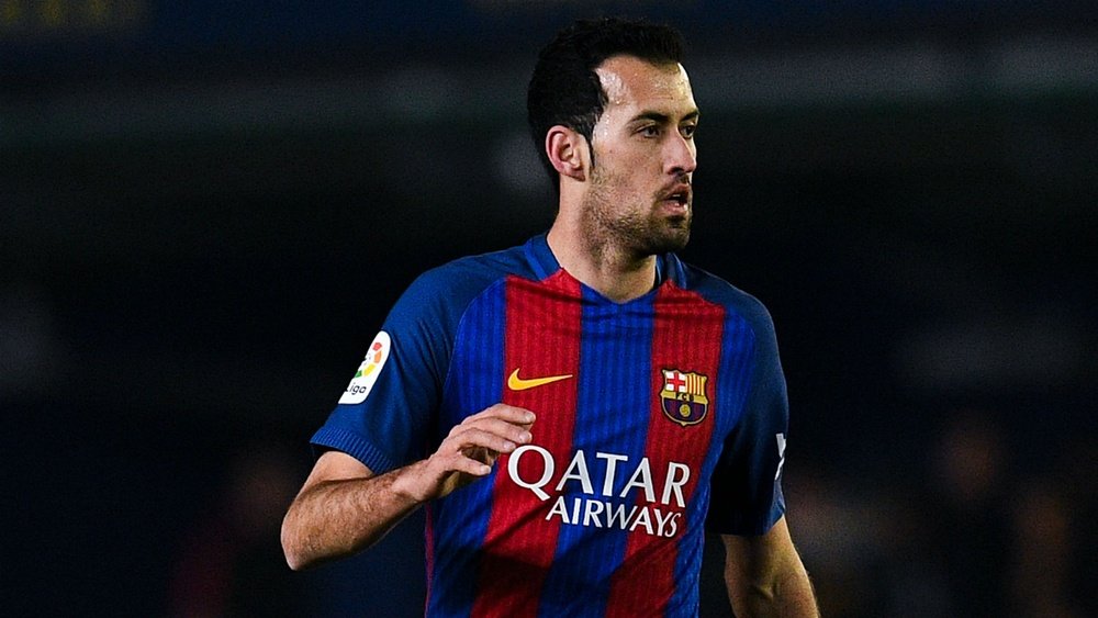 Sergio Busquets playing for Barca. Goal