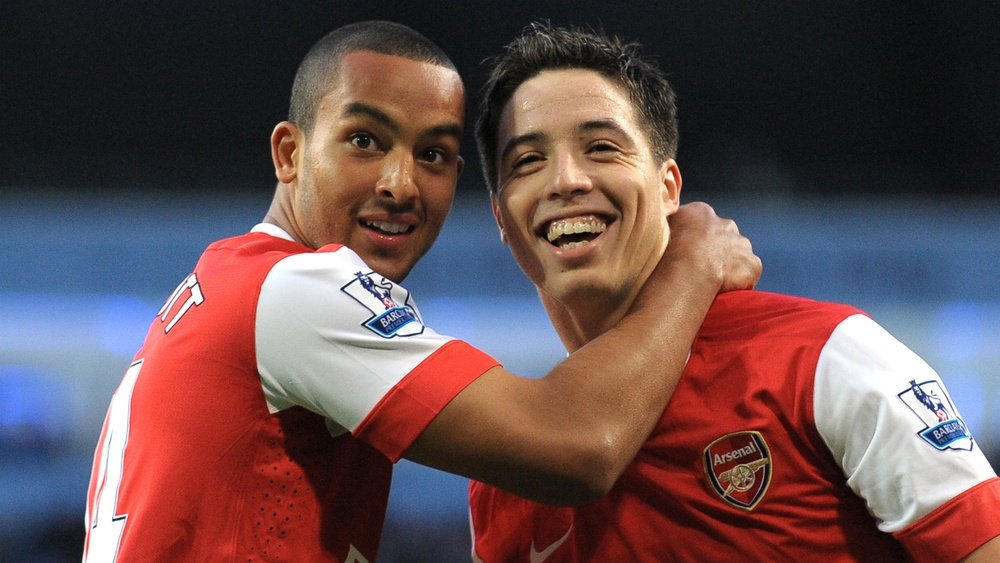 Theo Walcott and Samir Nasri during their time at Arsenal. Goal