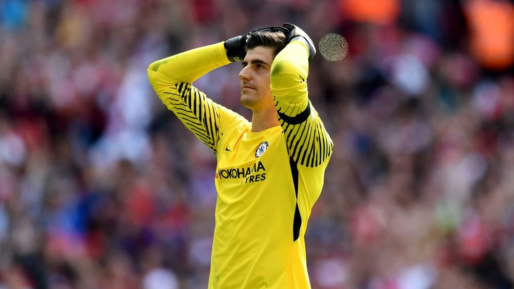 Courtois one of the best penalty takers - Conte defends wild miss. AFP