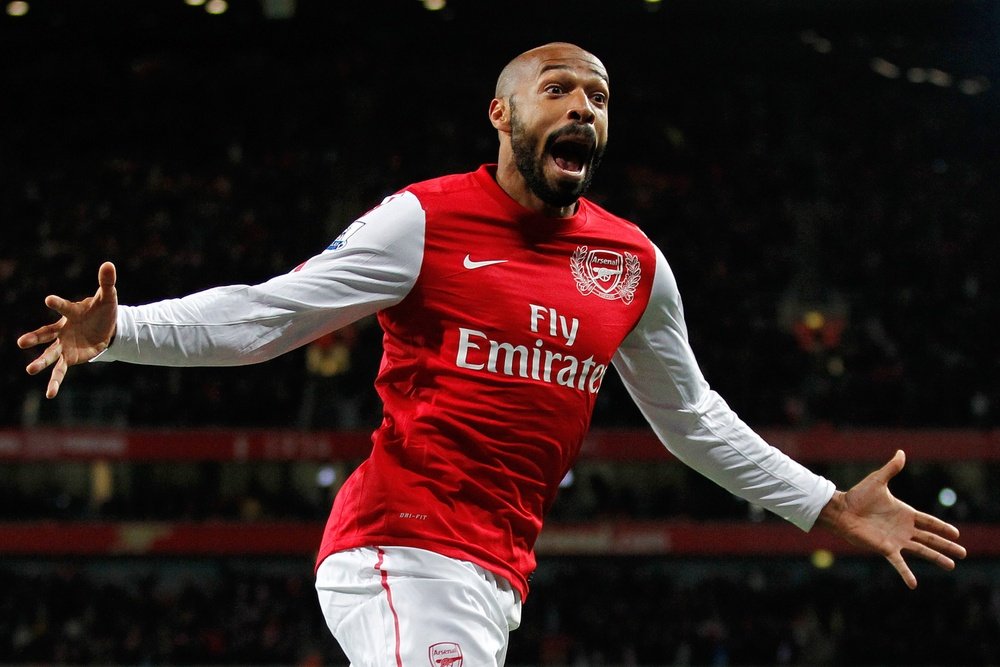 Thierry Henry celebrates scoring for Arsenal in 2012. Goal