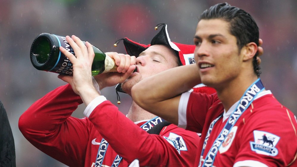 Wayne Rooney Cristiano Ronaldo Premier League champion 2007