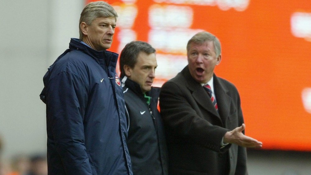 Wenger and Ferguson clashed during a fiery game. GOAL