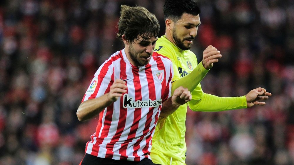 Yeray Alvarez (L) in action for Athletic Bilbao. Goal