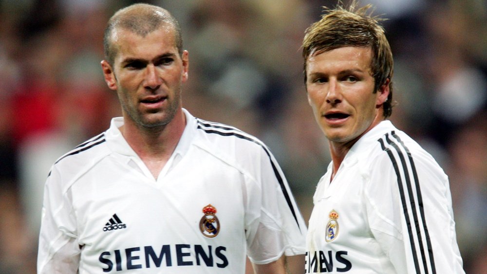 ​Real Madrid coach Zinedine Zidane's success has pleased David Beckham. AFP