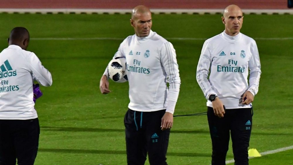 Zinédine Zidane lors d'un entraînement à Abu Dhabi. Goal